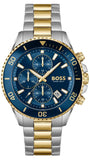 Hugo Boss Admiral Chronograph Blue Dial Two Tone Steel Strap Watch for Men - 1514257 Buy Now By Hugo Boss