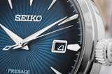 Seiko Presage Cocktail Time Automatic Blue Dial Silver Steel Strap Watch for Men - SRPB41J1 Authentic Buy Shop Now