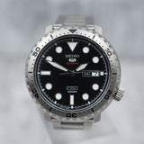 Seiko 5 Sports Automatic Black Dial Silver Steel Strap Watch for Men - SRPC61J1 Buy Now By Seiko