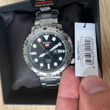 Seiko 5 Sports Automatic Black Dial Silver Steel Strap Watch for Men - SRPC61J1 Buy Now By Seiko