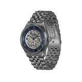 Hugo Boss Principle Skeleton Blue Dial Grey Steel Strap Watch for Men - 1514254 Authentic Buy Shop Now