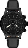 Burberry Utilitarian Chronograph Black Dial Black Leather Strap Watch for Men - BU7827 Authentic Buy Shop Now