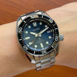 Seiko Prospex Marinemaster Automatic Scuba Divers Blue Dial Silver Steel Strap Watch for Men - SPB187J1 Buy Now By Seiko