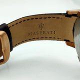 Maserati Ingegno Chronograph Brown Dial Brown Leather Strap Watch for Men - R88771639001 Authentic Buy Shop Now