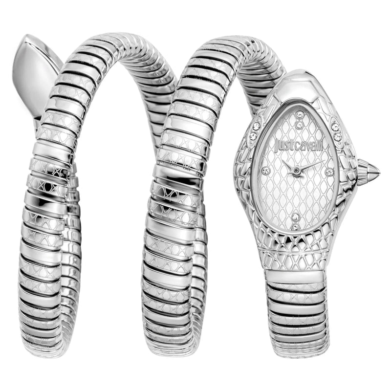 Just Cavalli Aurela Silver Dial Silver Steel Strap Watch for Women - JC1L374M0015 Authentic Buy Shop Now