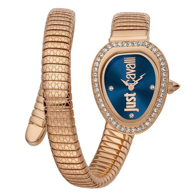 Just Cavalli Solo Blue Dial Rose Gold Steel Strap Watch for Women - JC1L167M0045 Authentic Buy Shop Now