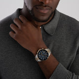 Hugo Boss Admiral Chronograph Blue Dial Two Tone Steel Strap Watch for Men - 1514257 Buy Now By Hugo Boss