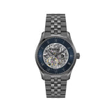 Hugo Boss Principle Skeleton Blue Dial Grey Steel Strap Watch for Men - 1514254 Authentic Buy Shop Now
