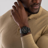 Hugo Boss Admiral Chronograph Black Dial Black Steel Strap Watch for Men - 1514258 Buy Now By Hugo Boss