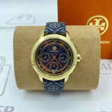 Tory Burch The Miller Chronograph Blue Dial Blue Jacquard Strap Watch for Women - TBW1038 Buy Now By Tory Burch