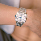 D1 Milano Square Silver Dial Silver Steel Strap Watch for Men - D1-SQBJ01 Authentic Buy Shop Now