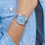 D1 Milano Ultra Thin Blue Dial Silver Steel Strap Watch for Women - D1-UTBL17 Authentic Buy Shop Now