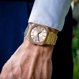 D1 Milano Square Champagne Gold Dial Gold Steel Strap Watch for Unisex - D1-SQBJ04 Authentic Buy Shop Now