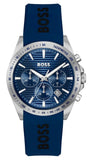 Hugo Boss Strike Chronograph Blue Dial Blue Rubber Strap Watch for Men - 1514239 Authentic Buy Shop Now
