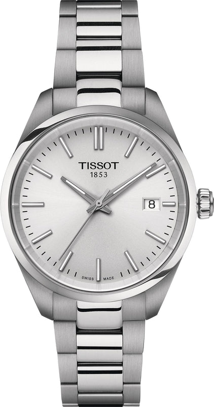 Tissot PR 100 Quartz Silver Dial Silver Steel Strap Watch for Women - T156.210.11.031.00 Authentic Buy Shop Now
