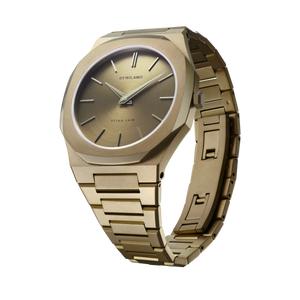 D1 Milano Ultra Thin Dusky Green Dial Green Steel Strap Watch for Men - D1-UTBJ36 Authentic Buy Shop Now