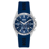 Hugo Boss Strike Chronograph Blue Dial Blue Rubber Strap Watch for Men - 1514239 Authentic Buy Shop Now