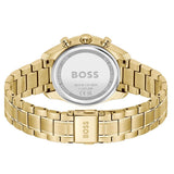 Hugo Boss Grand Tour Chronograph Gold Dial Gold Steel Strap Watch for Women - 1502768 Authentic Buy Shop Now