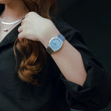 D1 Milano Ultra Thin Blue Dial Silver Steel Strap Watch for Women - D1-UTBL17 Authentic Buy Shop Now