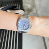 D1 Milano Ultra Thin Blue Dial Silver Steel Strap Watch for Women - D1-UTBL17 Authentic Buy Shop Now