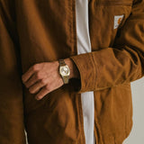 D1 Milano Ultra Thin Silver Dial Two Tone Steel Strap Watch for Women - D1-UTBL34 Authentic Buy Shop Now