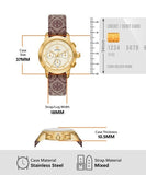 Tory Burch The Tory Chronograph White Dial Maroon Jacquard Strap Watch for Women - TBW1051 Buy Now By Tory Burch