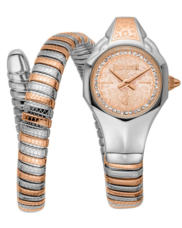 Just Cavalli Fiore Rose Gold Dial Two Tone Steel Strap Watch for Women - JC1L354M0065 Authentic Buy Shop Now