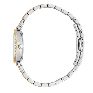 Just Cavalli Chiarezza Snake Core Silver Dial Two Tone Steel Strap Watch for Women - RC5L078M0055