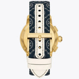 Tory Burch The Miller Chronograph Blue Dial Blue Jacquard Strap Watch for Women - TBW1038 Buy Now By Tory Burch