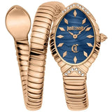 Just Cavalli Specchio Blue Dial Rose Gold Steel Strap Watch for Women - JC1L322M0045 Authentic Buy Shop Now
