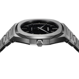 D1 Milano Ultra Thin Aventurine Black Dial Silver Steel Strap Watch for Men - D1-UTBJ29 Authentic Buy Shop Now