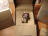Burberry The Britain Diamonds Pink Dial Pink Leather Strap Watch for Women - BBY1802 Authentic Buy Shop Now