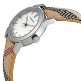 Burberry The City Silver Dial Multicolor Haymarket Leather Strap Watch for Women - BU9222 Authentic Buy Shop Now