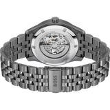 Hugo Boss Principle Skeleton Blue Dial Grey Steel Strap Watch for Men - 1514254 Authentic Buy Shop Now