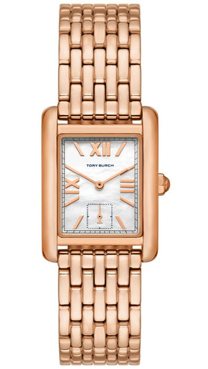Tory Burch Eleanor Mother of Pearl White Dial Rose Gold Steel Strap Watch for Women - TBW1079 Buy Now By Tory Burch