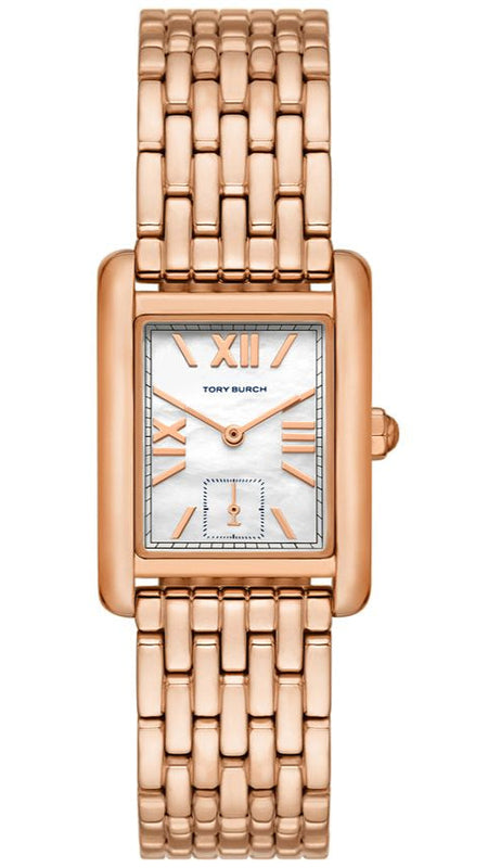 Tory Burch Eleanor Mother of Pearl White Dial Rose Gold Steel Strap Watch for Women - TBW1079 Buy Now By Tory Burch