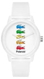 Lacoste Polaroid White Dial White Rubber Strap Watch for Men - 2011130 Authentic Buy Shop Now