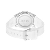 Hugo Boss Strike Chronograph Blue Dial White Rubber Strap Watch for Men - 1514238 Authentic Buy Shop Now