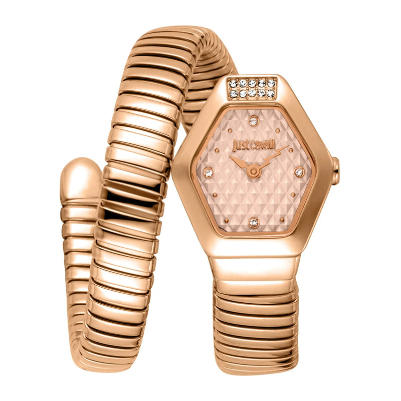 Just Cavalli Splora Rose Gold Dial Rose Gold Steel Strap Watch for Women - JC1L394M0045 Authentic Buy Shop Now