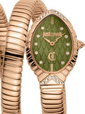 Just Cavalli Specchio Green Dial Rose Gold Steel Strap Watch for Women - JC1L323M0045 Authentic Buy Shop Now