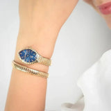 Just Cavalli Specchio Blue Dial Rose Gold Steel Strap Watch for Women - JC1L322M0045 Authentic Buy Shop Now