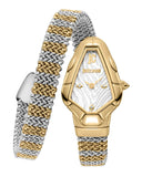 Just Cavalli Fiamma Silver Dial Two Tone Steel Strap Watch for Women - JC1L426M0055 Authentic Buy Shop Now