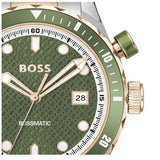 Hugo Boss Bossmatic Automatic Green Dial Two Tone Steel Strap Watch for Men - 1514181 Authentic Buy Shop Now