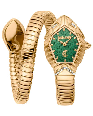 Just Cavalli Speranza Green Dial Gold Steel Strap Watch for Women - JC1L356M0035 Authentic Buy Shop Now