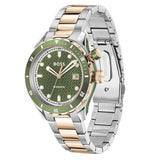 Hugo Boss Bossmatic Automatic Green Dial Two Tone Steel Strap Watch for Men - 1514181 Authentic Buy Shop Now