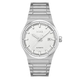 Hugo Boss Candor Automatic White Dial Silver Steel Strap Watch for Men - 1514186 Authentic Buy Shop Now