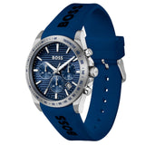 Hugo Boss Strike Chronograph Blue Dial Blue Rubber Strap Watch for Men - 1514239 Authentic Buy Shop Now