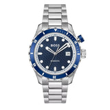 Hugo Boss Bossmatic Automatic Blue Dial Silver Steel Strap Watch for Men - 1514177 Authentic Buy Shop Now