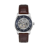 Hugo Boss Principle Skeleton Blue Dial Brown Leather Strap Watch for Men - 1514305 Authentic Buy Shop Now
