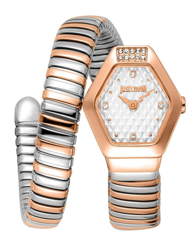 Just Cavalli Splora Silver Dial Two Tone Steel Strap Watch for Women - JC1L394M0065 Authentic Buy Shop Now
